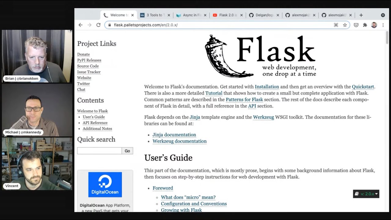 Episode #235 Flask 2.0 Articles and Reactions - [Python Bytes Podcast]